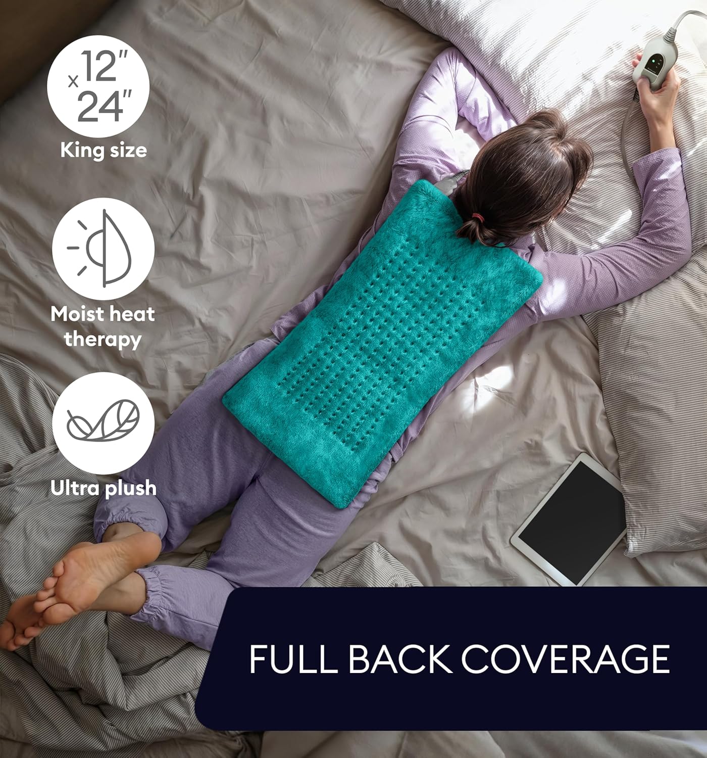 Heating Pad XL, Viridian Green-4