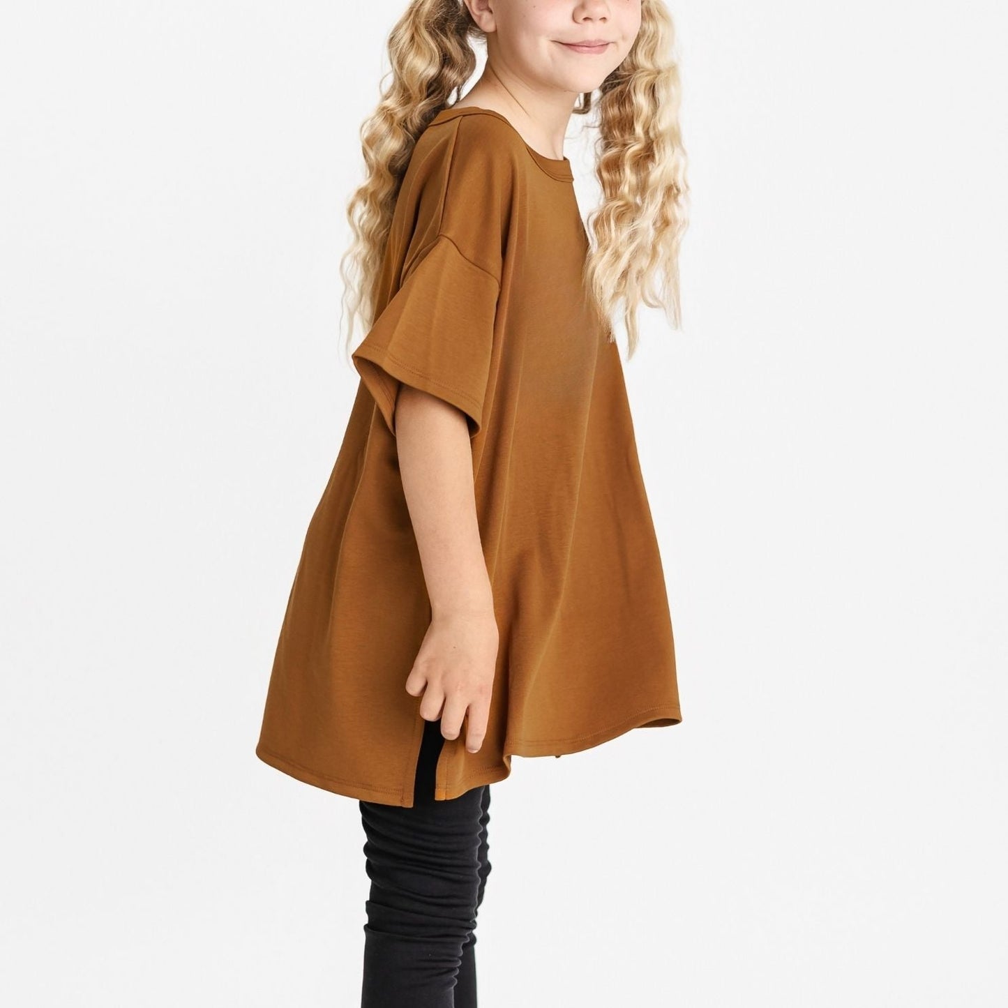 Youth Bamboo Oversize T-Shirt | Bronze-1
