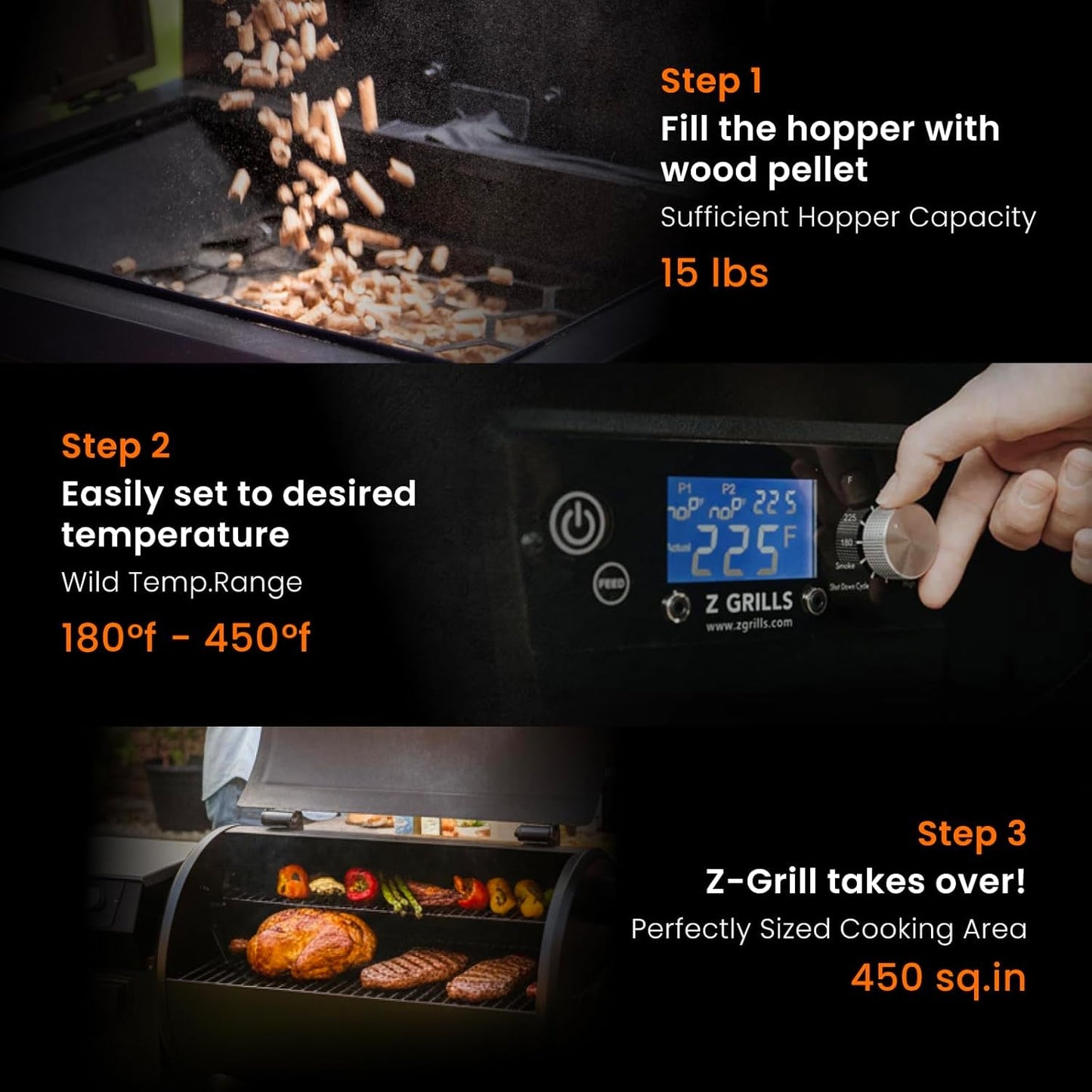 Electric Wood Pellet Grill Smoker Programmable PID-2