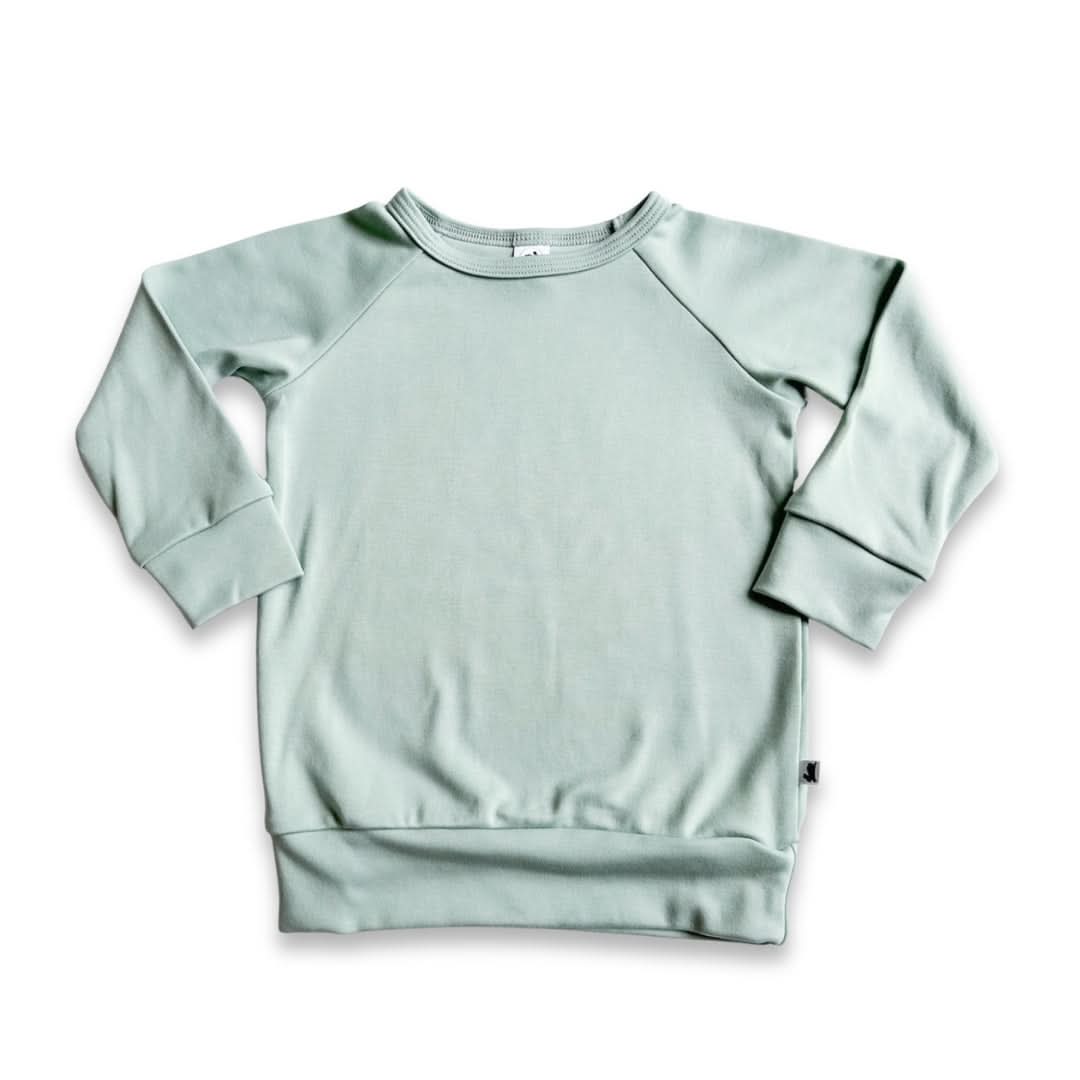 Youth Bamboo Raglan Pullover | Seaglass-1