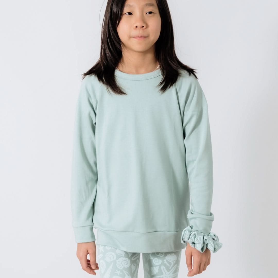 Youth Bamboo Raglan Pullover | Seaglass-0
