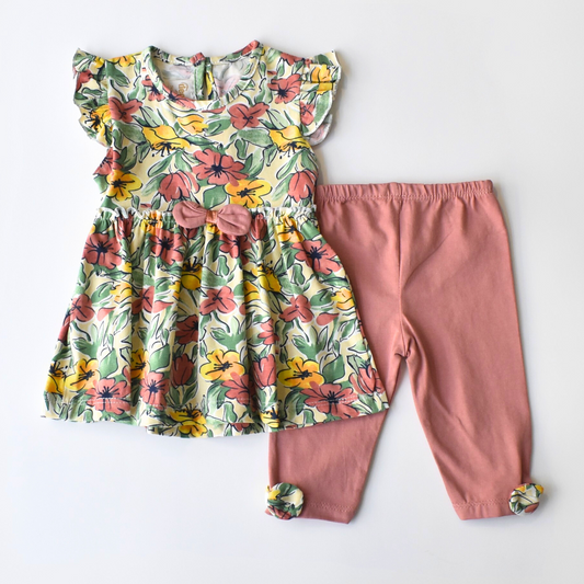Wildflower Heart Girls Casual Set