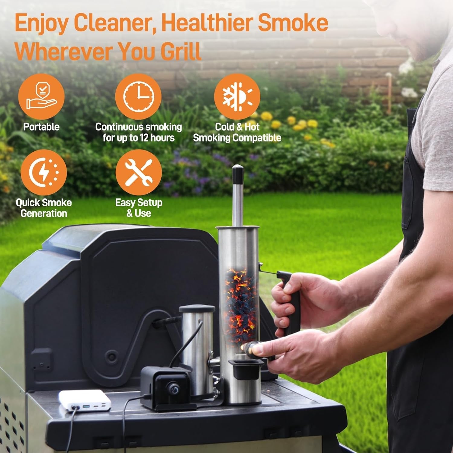 Portable Pellet Smoke Generator With Adjustable Control-3