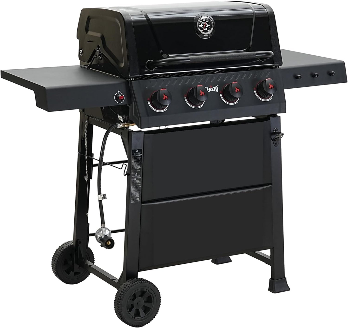 Black Four Burner Propane Outdoor Barbecue Grillmaster-0