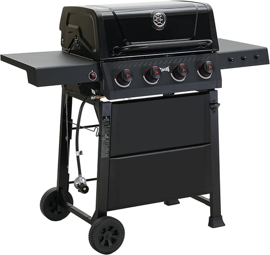 Black Four Burner Propane Outdoor Barbecue Grillmaster-0