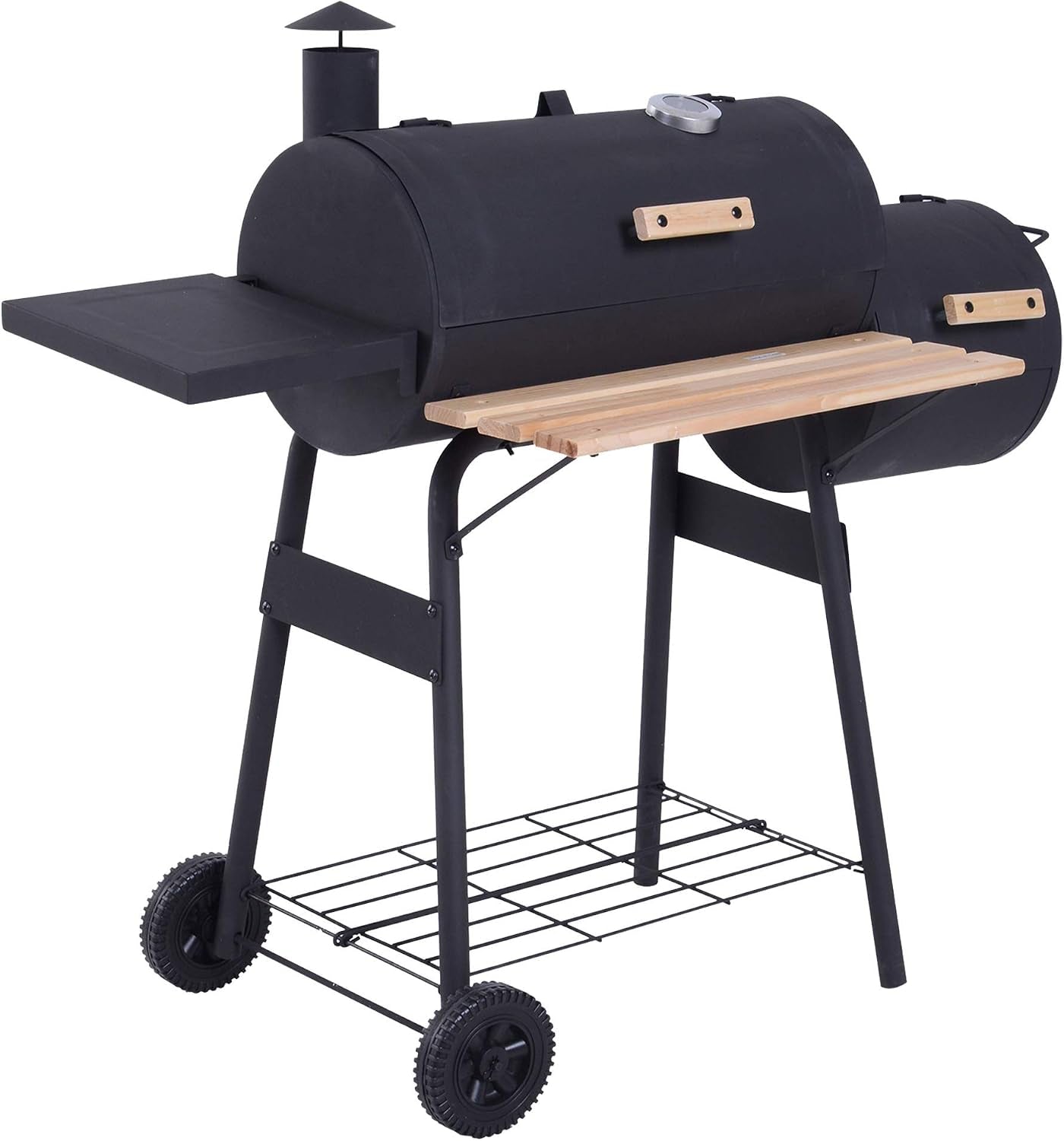 FortyEightInch Portable Charcoal Grill Offset Smoker-0