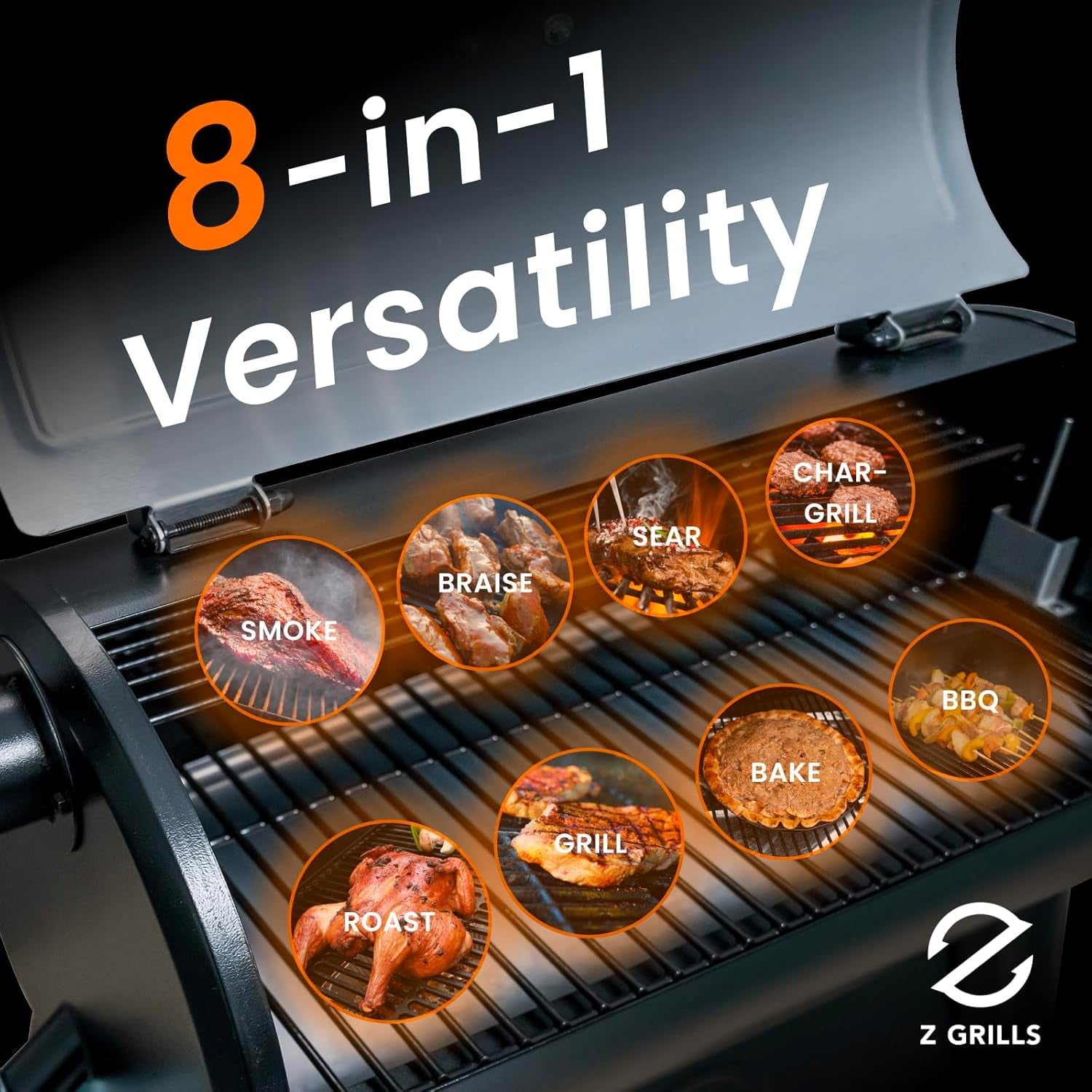 Electric Wood Pellet Grill Smoker Programmable PID-1