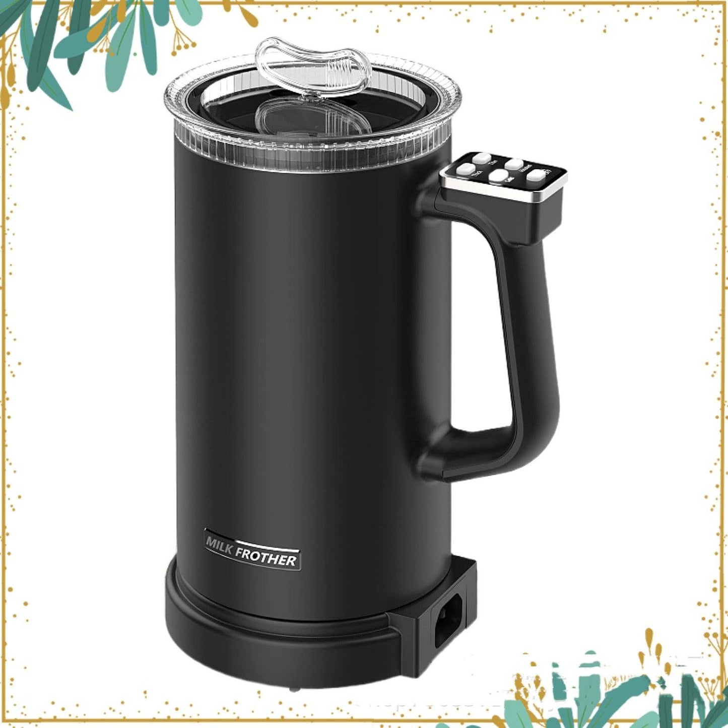 Electric Milk Frother for Coffee & Lattes – Hot & Cold Frothing-0