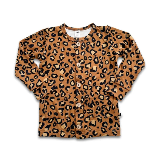 Kids' Bamboo Cardigan | Bronze Leopard-0