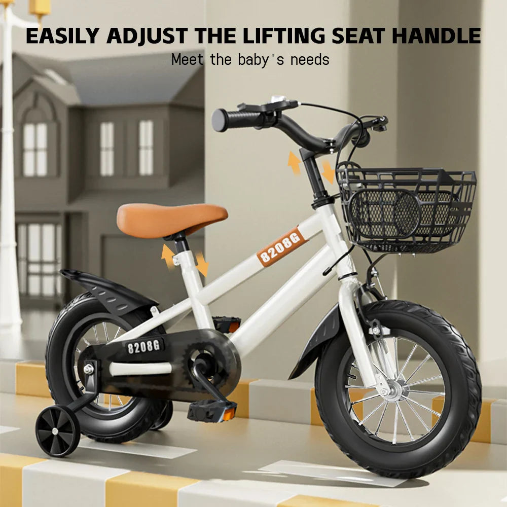 Kids Bike for Girls 3-7 Years with Basket