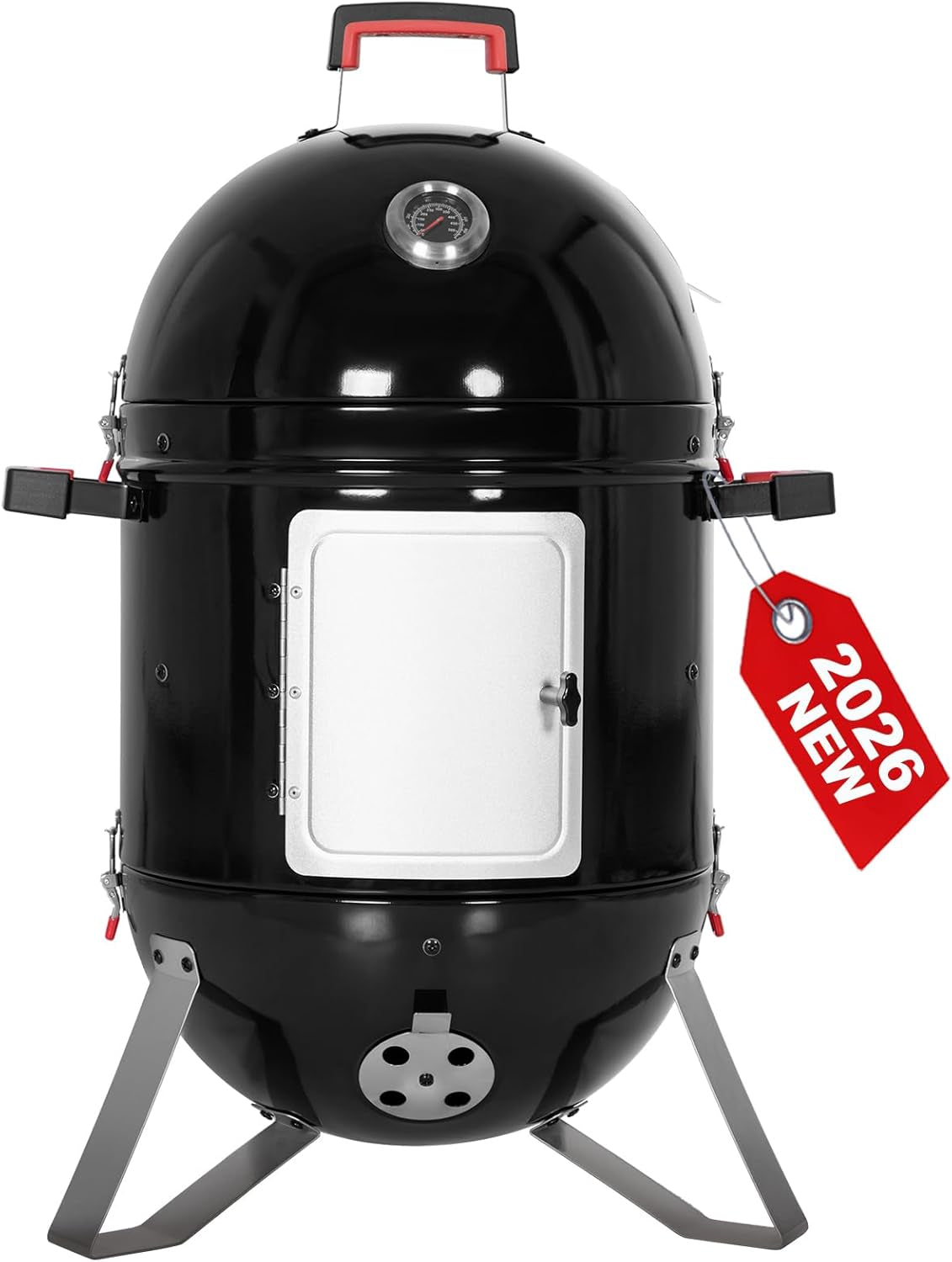 Eighteen Inch Vertical Charcoal Smoker Grill Portable-0