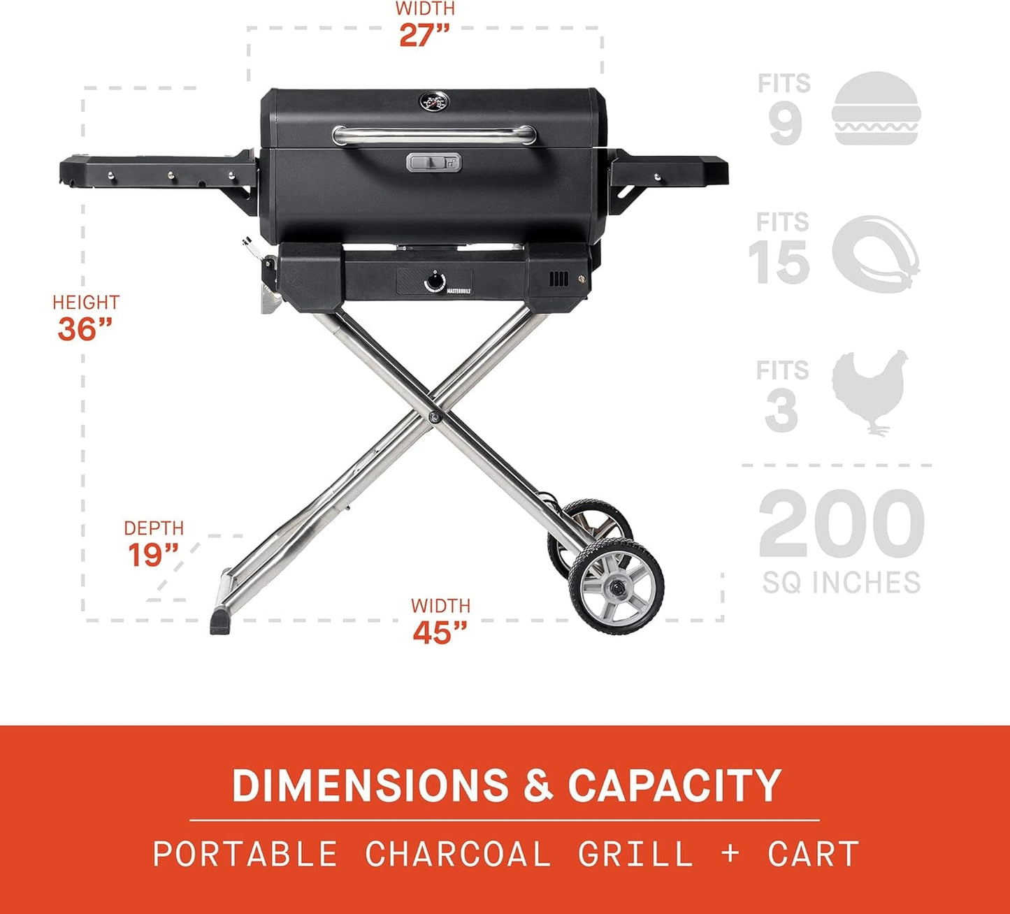Portable Charcoal Grill Smoker With Analog Control-2