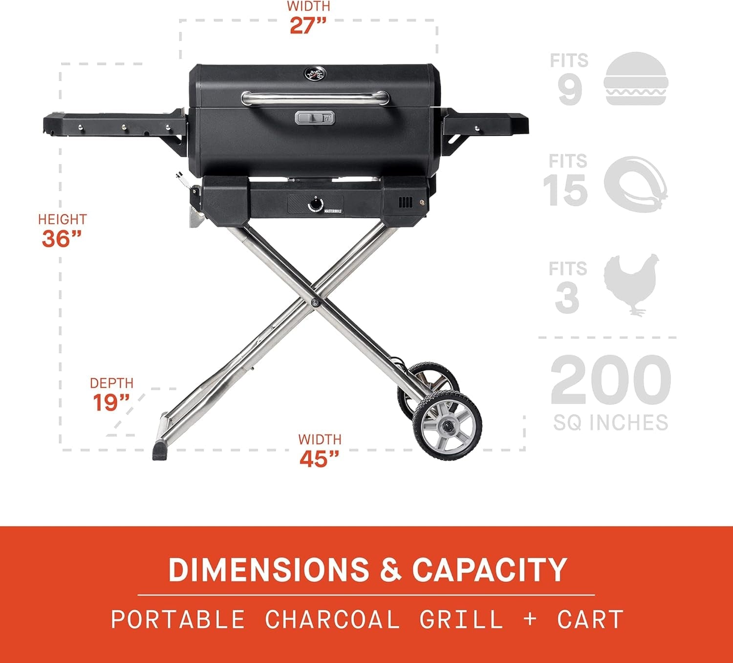 Portable Charcoal Grill Smoker With Analog Control-2
