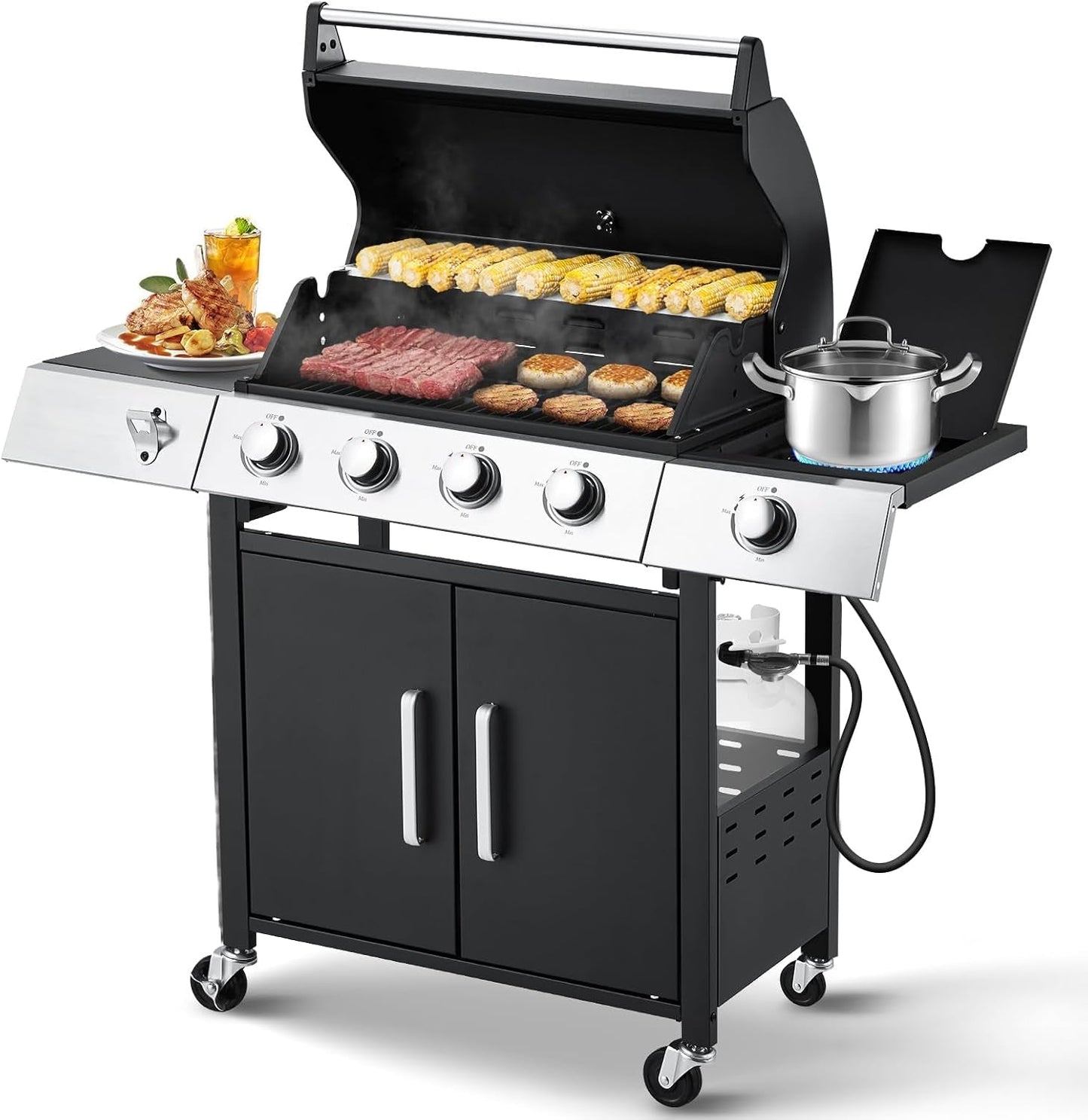 FortyFourThousand BTU Stainless Steel Propane Grill-0