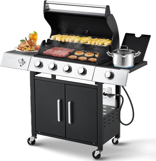 FortyFourThousand BTU Stainless Steel Propane Grill-0