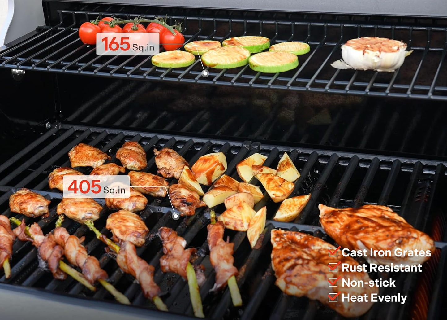 4 Burner Propane Gas Grill Stainless OutdoorPatioArea-4