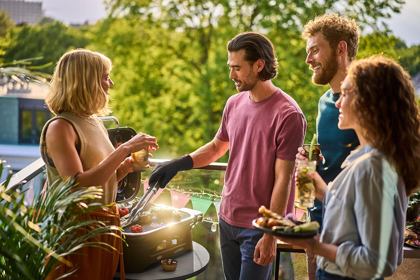 Weber Lumin Ultracompact Electric Outdoor Grill Black-1