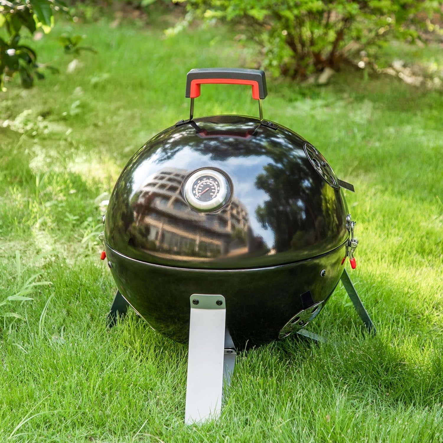 Eighteen Inch Vertical Charcoal Smoker Grill Portable-2